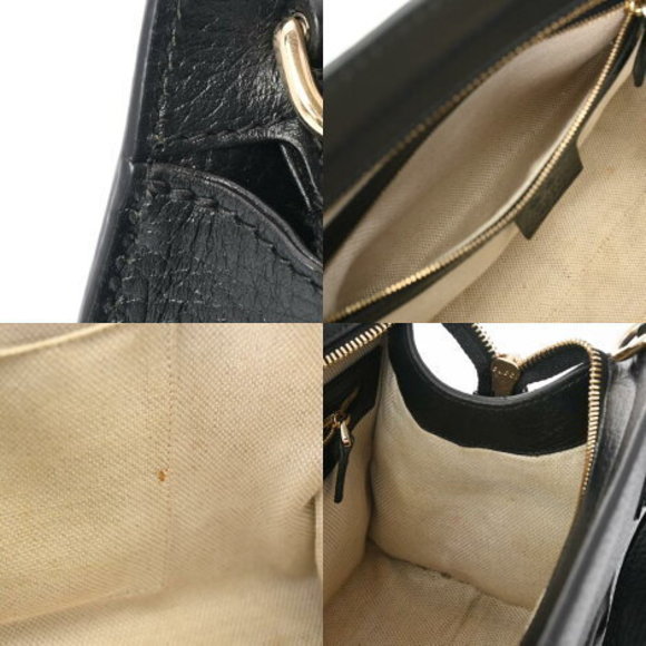 GUCCI Soho Interlocking Black Calf Handbag - Picture 11 of 12